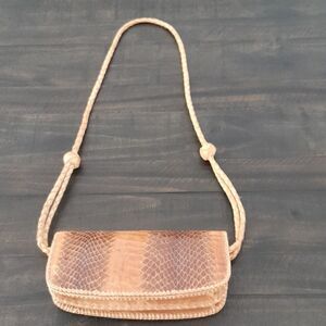Shoulder bag and tan and brown handmade